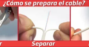 Cable con dos fibra óptica