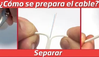 Cable con dos fibra óptica