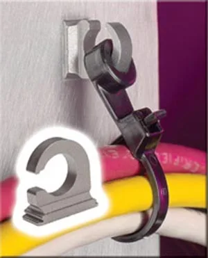 Ganchos para abrazaderas de cable en armarios