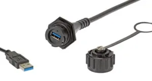 Cables y conectores USB 3.0 para montaje en panel
