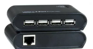Extensor USB de cuatro puertos vía CatX