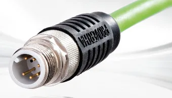 Conector crimpado M12 de 360 grados