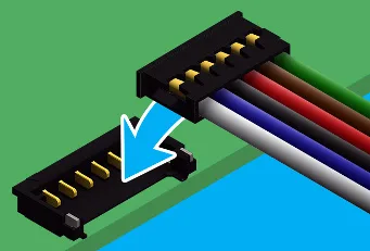 Conectores cable a tarjeta de bajo perfil