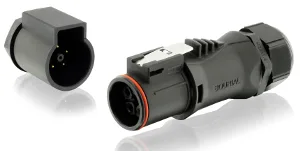Conector industrial de cinco pines