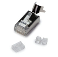 Conector modular RJ45 con contactos dorados Cat 6A/7