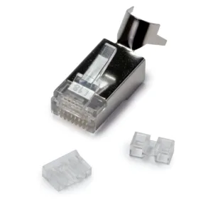 Conector modular RJ45 con contactos dorados Cat 6A/7