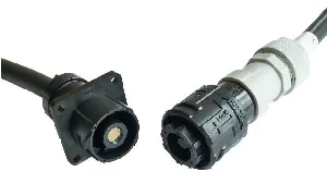 Conector circular con cierre de bayoneta