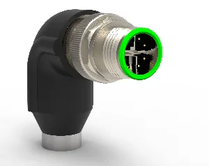 Conectores M12 en ángulo recto