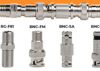 Conectores y adaptadores de cable coaxial para CCTV y otras aplicaciones de vídeo