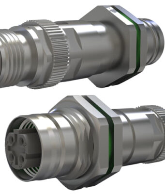 Adaptador feed-through de panel Ethernet M12 para el sector ferroviario