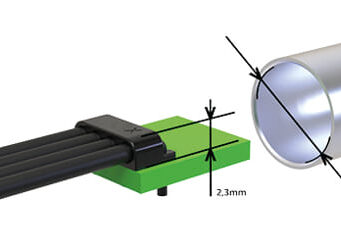 Conectores WireClip de perfil ultra bajo para tubos de sensores de 9 mm