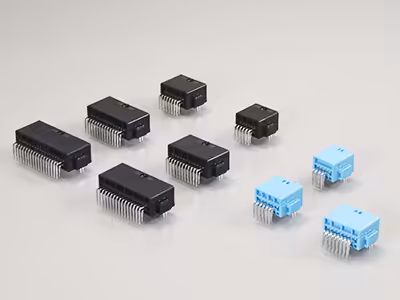 Conector automotriz compacto con montaje en ángulo MX34T